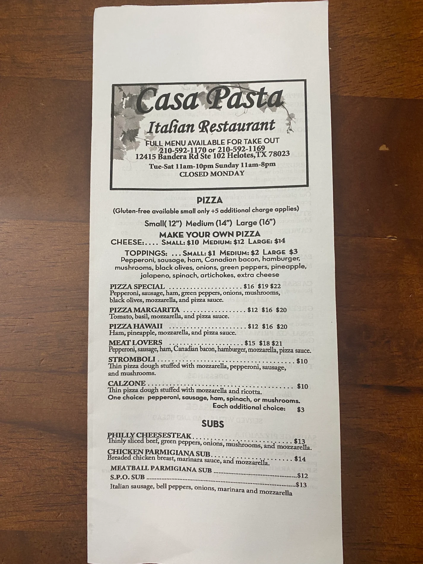 Menu 5