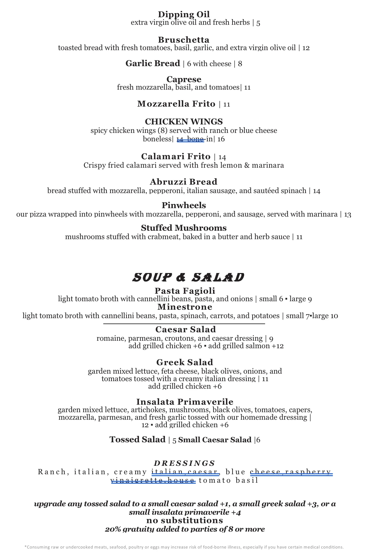 Menu 1